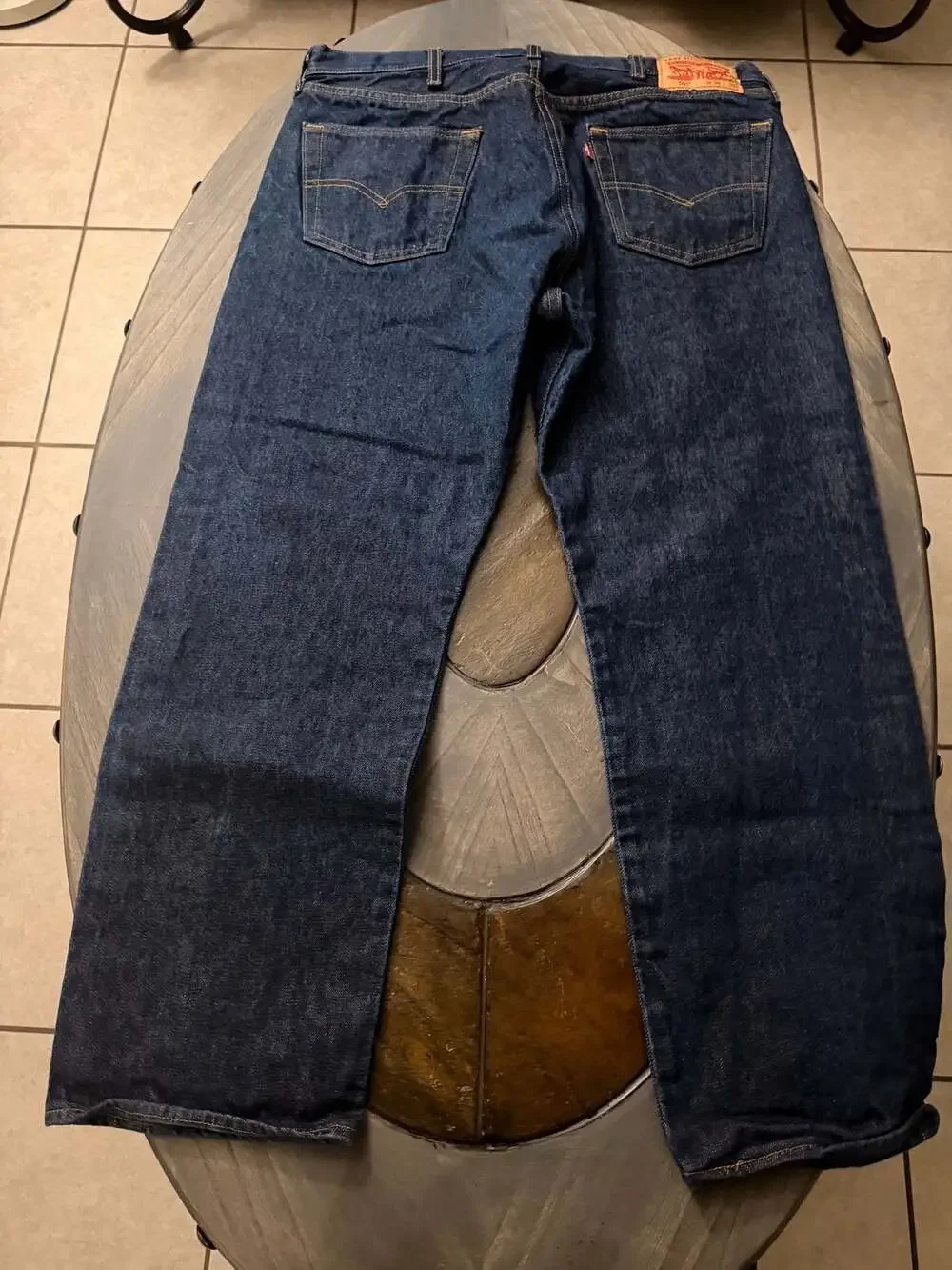 Levi's 501 Original Fit Button Fly Dark Wash Denim Jeans Men's 38x30